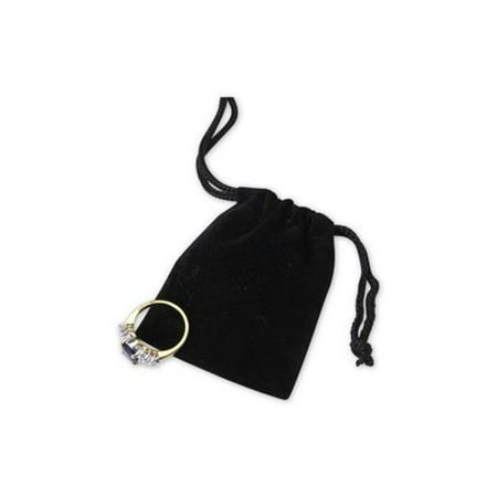 Bags & Bows by Deluxe B954-39 Black Velvet Pouches - Case of 100