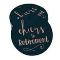 thumbnail image 1 of Inkdotpot Real Rose Gold Foil Cheers To Retirement Tags Favor Hang Paper Tags 50 Pieces, 1 of 6