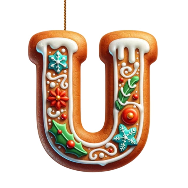 Adornos Navideños Colgantes con 26 Letras para Árbol de Navidad, Adornos Navideños Personalizados para Hacer Tú Mismo, Decoración Navideña, Decoración Colgante para Árbol de Navidad.