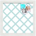 thumbnail image 2 of PinPix 12x12 Custom Cork Bulletin Board Diamond Modern Pattern Aqua Poster Board Has a Fabric Style Canvas Finish, Framed in Diamond Modern Pattern Aqua, by ArtToFrames (PinPix-1798), 2 of 5