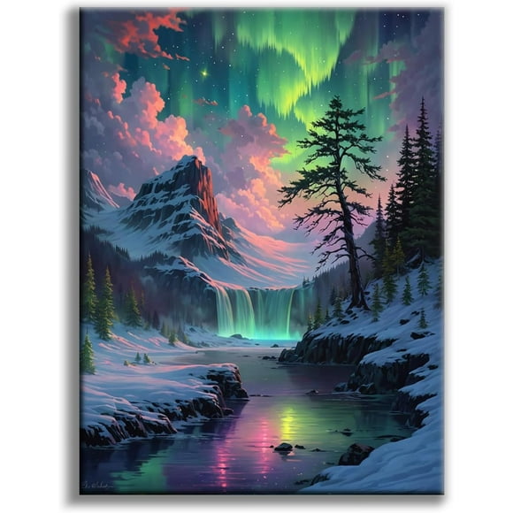 Adult Diamond Painting Kit, 5D Diamond Painting Kit, Premium 5D Diamond Painting Kit, Fantastic DIY Set, Full Drill Kit — 30×40 cm (Unframed),BLKJDP16