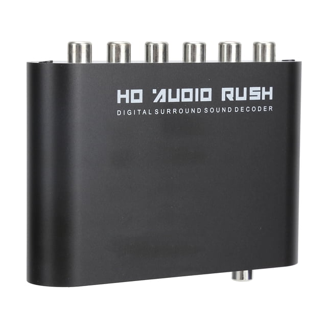 Convertidor decodífico de Sonido digital, Convertidor DTS 5.1CH decodificador de audio ac 3, audio coaxial un analógico para el hogar/sala de conciertos/cine