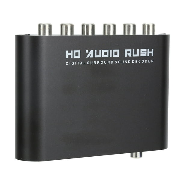 Convertidor decodífico de Sonido digital, Convertidor DTS 5.1CH decodificador de audio ac 3, audio coaxial un analógico para el hogar/sala de conciertos/cine