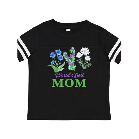 

Inktastic World s Best Mom with Wildflowers Gift Toddler Boy or Toddler Girl T-Shirt