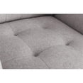 thumbnail image 6 of Victoria Beige Linen Fabric Armchair with Metal Legs, Side Pockets, and Pillow, 6 of 6