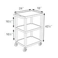 thumbnail image 3 of Luxor WT42BUC2-B 42 in. 3 Shelves AV Cart with Cab Black Legs, Blue, 3 of 3
