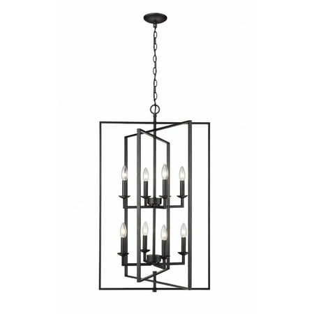 Millennium Lighting 3248 Nellis 8 Light 24  Wide Taper Candle Pendant - Black