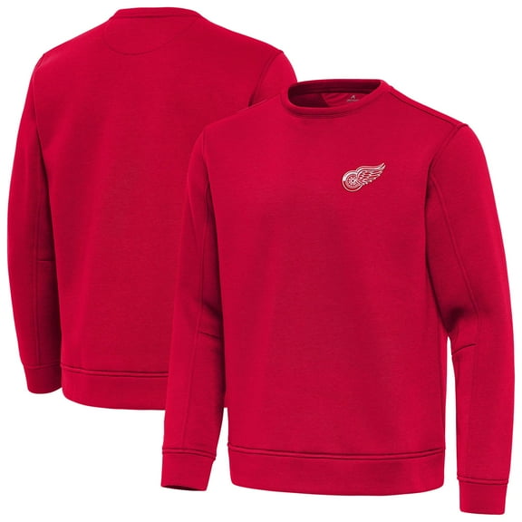 Men's Antigua Red Detroit Red Wings Relevant Lightweight Pullover Sweatshirt