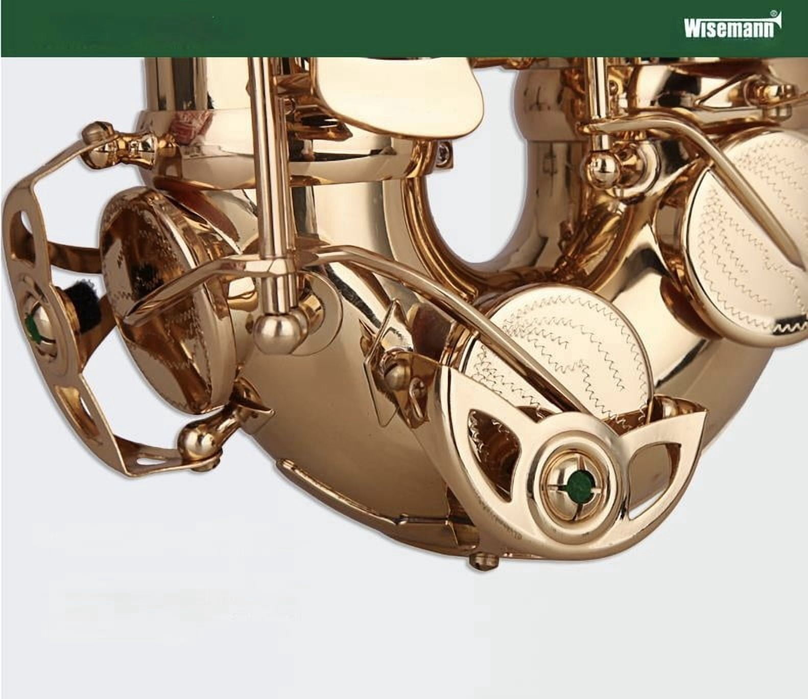 Wisemann Beginner Alto Saxophone Kit, Brass Lacquered Woodwinds