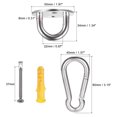 thumbnail image 2 of Unique Bargains Ceiling Hooks 304 Stainless Steel 50mm Round Plate U Shape Hooks 2Pack, 2 of 5