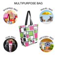 thumbnail image 7 of FORMRS Womens Canvas Tote Bag with Zipper Inner Pocket Shoulder Handbag, Abstract Geometric, 7 of 7