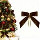 thumbnail image 5 of Paquete de 24 pequeños lazos navideños de terciopelo para envolver regalos de coronas de árbol | Lazos preatados de 8,9 x 8,9 cm con alambre de metal | Manualidades navideñas, decoración para, 5 of 7
