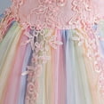 thumbnail image 5 of DHFJKG Girls Princess Flower Dress Prom Sleeveless Puffy Maxi Ball Gowns Wedding Performance Formal Wear Little Big Kids Sweet Dresses, 5 of 9