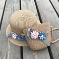 thumbnail image 4 of EeaseMX 1 juego de kit de playa para niños, adorable bolso bandolera con sombrero de paja para niñas pequeñas (caqui), 4 of 7