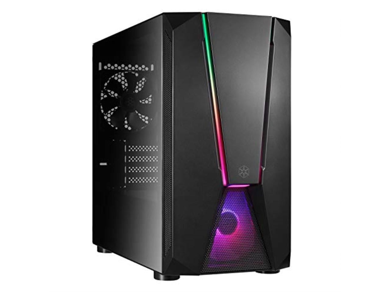 silverstone technology stylish and distinct tempered glass micro-atx gaming chassis fara v1m pro
