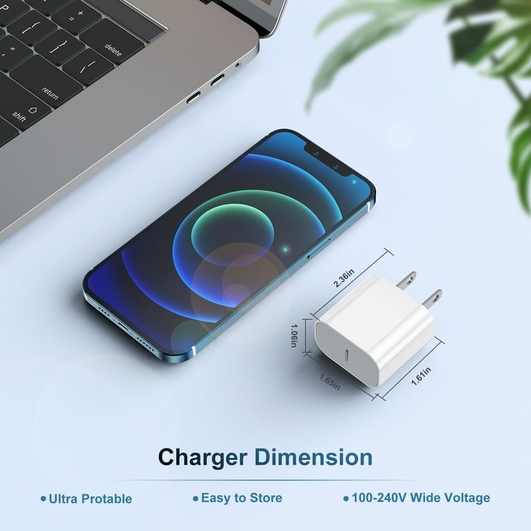 USB C Charger Block Compatible with iPhone 16 15 14 13 Charger Block,2 Pack Type C Wall Charger 20W PD Adapter Compatible for iPhone 16/16Pro/16Pro Max/16Plus/15/14/13/12/11,iPad Case