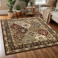 thumbnail image 5 of Superior Palmyra Floral Classic Indoor Area Rug, Chocolate, 8' x 10', 5 of 5