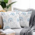 thumbnail image 2 of Waterproof Throw Pillow Covers Set of 2, 16x16 Inch Gray Blue Floral Spring Decorative Pillowcases Outdoor Pillow Slip Cushion Covers Set for Couch Tent Country Summer Botanical, 2 of 7