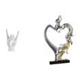 thumbnail image 1 of Estatua De La Mano En Gesto De Rock, Escultura Para Decoración De Apartamento, Dormitorio, Restaurante; Figura Coleccionable De Pareja Besándose, Adorno De Escritorio Para Bodas, Estantería,, 1 of 8