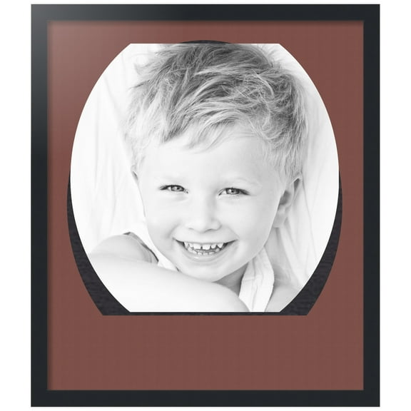 ArtToFrames Collage Photo Picture Frame with 1 - 20x24" Openings, Framed in Black with Brique and Black Mats (CDM-3926-1495)