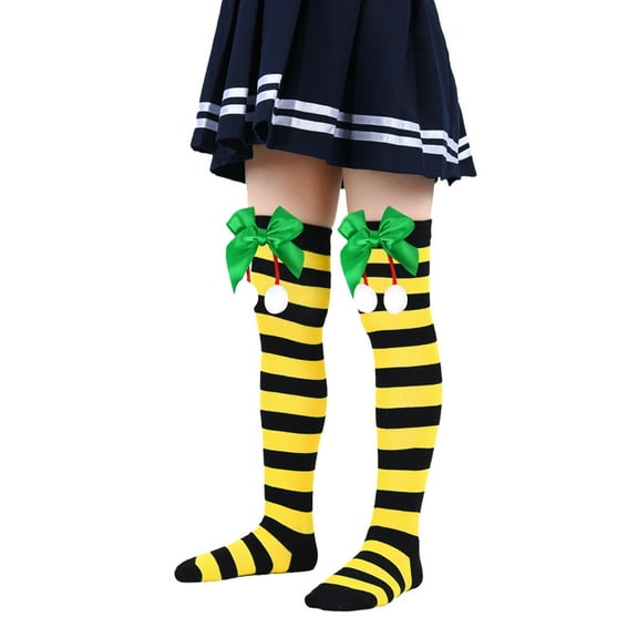 NIEWTR Toddler Baby Girl Knee High Socks Toddler Dress Socks Toddler Baby Bow Stocking Cotton Socks Breathable Warm Stockings Christmas Sock(Blue,One Size)