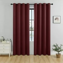 suxuMhao Blackout Curtains - 2 Pieces Long Sunscreen Curtains, 42in*63in Dark Red Blackout Curtain for Bedroom, Light Blocking Curtains Ideal for Home, Living Room & Bedroom Decor​