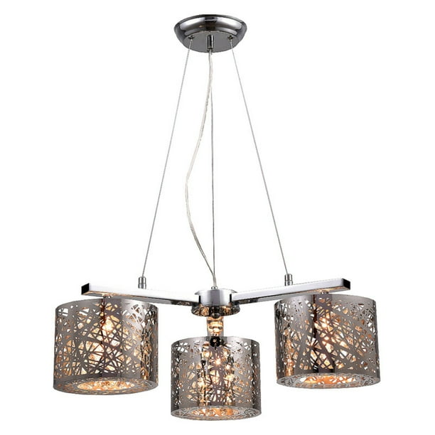 Abigail 3 Light Chrome Triangular 22 Inch Crystal Pendant Lamp Com - Chrome Pendant Lamp Abigail 3 Light Chrome Triangular 22 Inch Crystal Pendant Lamp Com - Chrome Pendant Lamp
