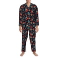 thumbnail image 3 of Honeii Paisley1 Pattern Mens Pajamas Set,2pcs Men's Lounge Long Sleeve Sleep Shirt and Pajama Bottoms Sleepwear Set,Mens Pjs Sets-Large, 3 of 7