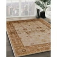 thumbnail image 2 of Ahgly Company Indoor Round Mid-Century Modern Light Copper Gold Oriental Area Rugs, 6' Round, 2 of 6