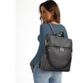 thumbnail image 2 of Makes Mochila Monedero para Mujer Bolso de Viaje de Cuero PU Bolso de diseño Convertible con Monedero 2 Piezas, 2 of 5