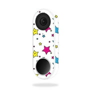 MightySkins NEHEL-Smiley Stars Skin Decal Wrap for Nest Hello Video Doorbell - Smiley Stars