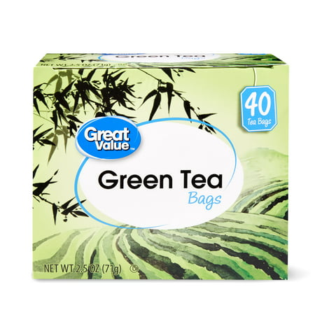 (4 Boxes) Great Value Green Tea, Tea Bags, 40 Ct (The Best Type Of Green Tea)