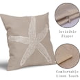 thumbnail image 4 of Tan Starfish Throw Pillow Covers 20x20 Inch Set of 2 Coastal Coral Beach Nautical Pillow Covers Summer Farmhouse Pillowscase Linen Square Cushion Covers for Sofa Couch Bedroom Home Decoration, 4 of 6
