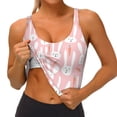 thumbnail image 4 of Vsdgher Cute Rabbit Carrot Print Women Sleeveless Athletic Tank Top Built-in Bra Camisole Sports Vest for Yoga Running Fitness Exercise with Removable Pads, 4 of 8