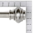 thumbnail image 2 of Lumino 1" Plated Pewter Somerset Knob Adjustable Single Curtain Rod Set, 42"-120", 2 of 5