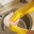 thumbnail image 4 of Guantes de látex para lavar platos para mujer, impermeables, para el hogar, para lavar la cocina, lavar la ropa, limpiar verduras, para el hogar, 4 of 5