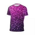 thumbnail image 5 of T Shirt For Men Sportswear T-Shirt For Man Faux Glitter Sparkle Fashion Purple Pink Ombre Summer Tee, 5 of 7