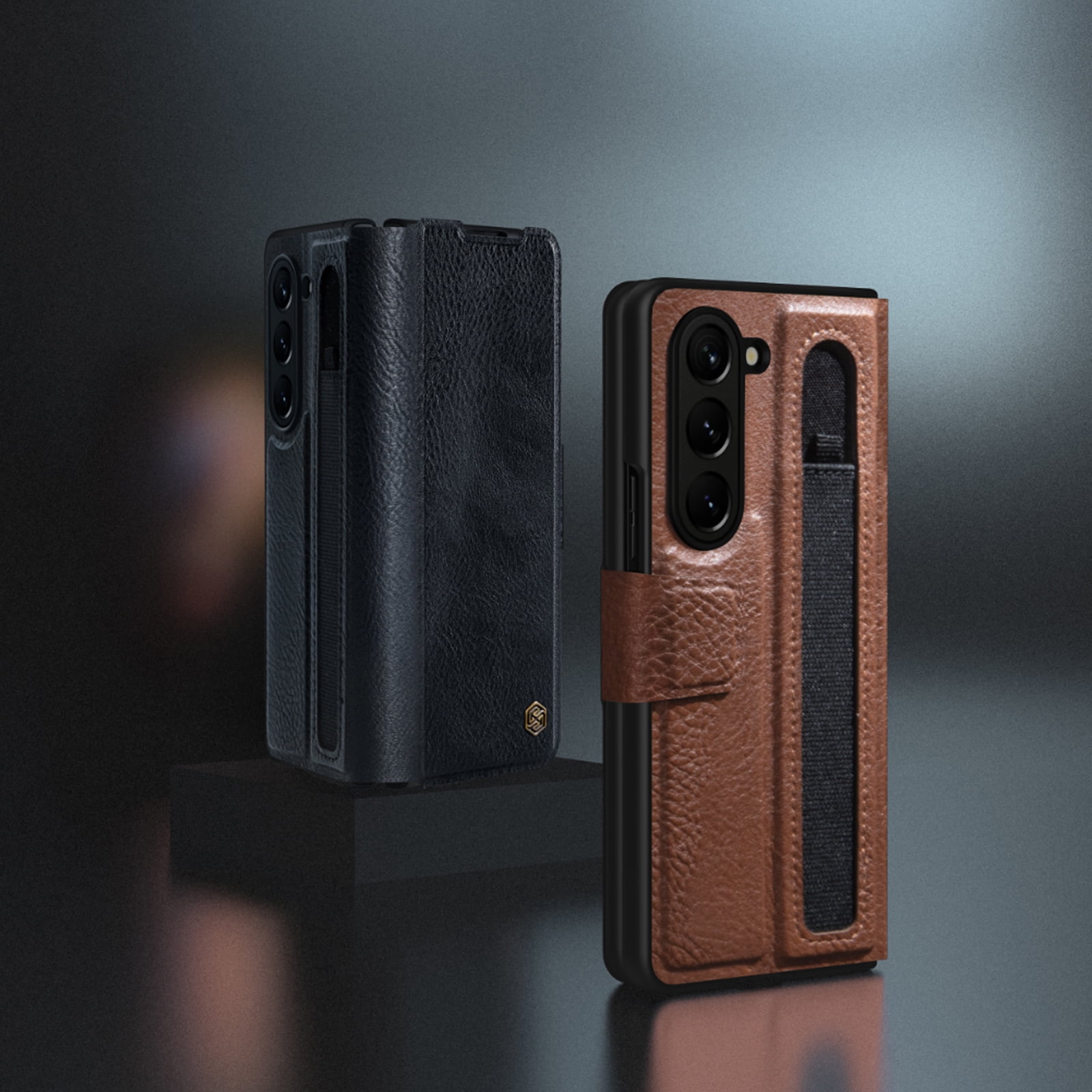 Compatible with Samsung Galaxy Z Fold5 Wallet Case with S Pen Holder, Premium PU Leather Flip Folio, Card Slots, RFID Blocking, Kickstand, Phone Cover for Galaxy Z Fold 5, Black