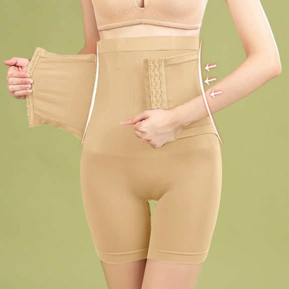 EQWLJWE Shorts for Women Butt Lifter High Waist Breathable Waist Cincher with Hook Zipper Closure Body Shaper Wear Gifts for Your Wife Mom Beige(M-2Xl)