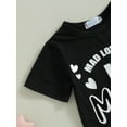 thumbnail image 5 of Bagilaanoe 2pcs Toddler Baby Boy Short Pants Set Short Sleeve Letter Print T Shirt Tops + Shorts 6M 12M 18M 24M 3T Kids Casual Summer Outfits, 5 of 9