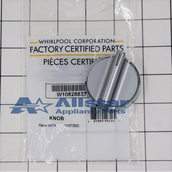 Whirlpool Range/Stove/Oven Control Knob W10828837