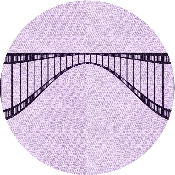 Ahgly Company Indoor Square Patterned Orchid Purple Area Rugs, 3' Square