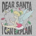 thumbnail image 2 of Women's Peter Pan Distressed Dear Santa I Can Explain Graphic Tee Athletic Heather Small, 2 of 3