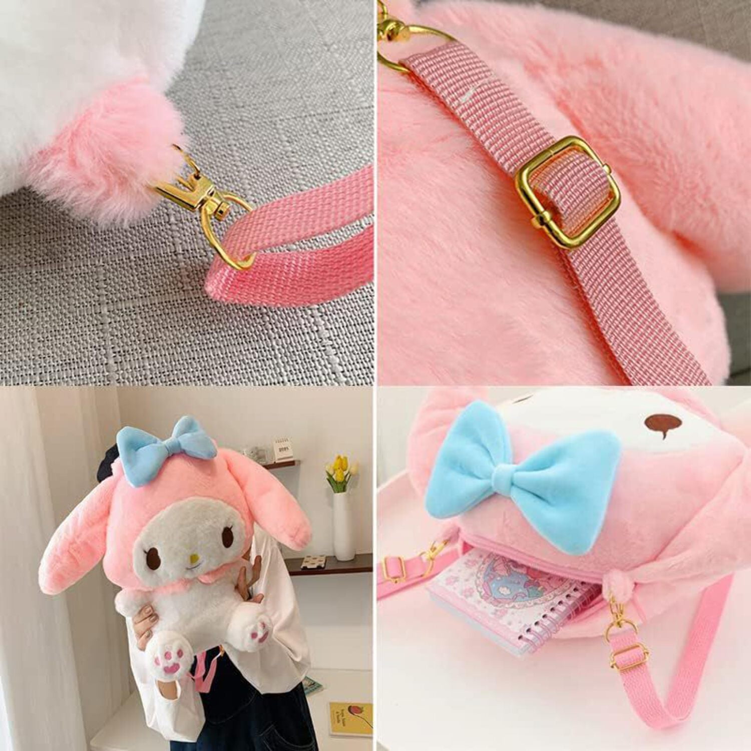 Fast Forward Hello Kitty My Melody 15" inches Plush Backpack New with Tags