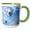 Green/White, variant on 3drose, Usa, Albuquerque. International Balloon Fiesta, 11oz Two-tone Blue Mug