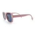thumbnail image 6 of Retro Luxury Keyhole Hipster Horn Rim Plastic Rectangle Sunglasses Peach - Black, 6 of 8