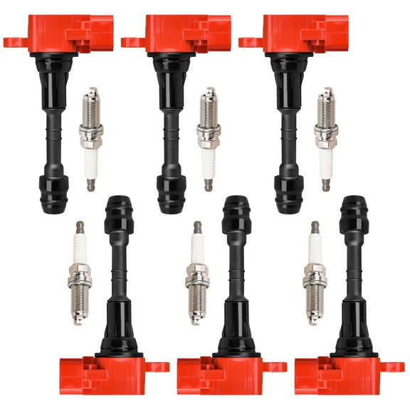 6 Energy Ignition Coils and 6 Iridium Spark Plugs Compatible with Infiniti FX35 I35 QX4 3.5L Replacement for UF349 Fits select: 2003-2007 INFINITI G35, 2016 NISSAN FRONTIER SV/PRO-4X