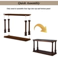 thumbnail image 3 of BFJDM Walnut Pine+MDF Console Table, Sofa Table, Entryway Table, Accent Table with 2 Shelves, Mid-Century Style, 3 of 14