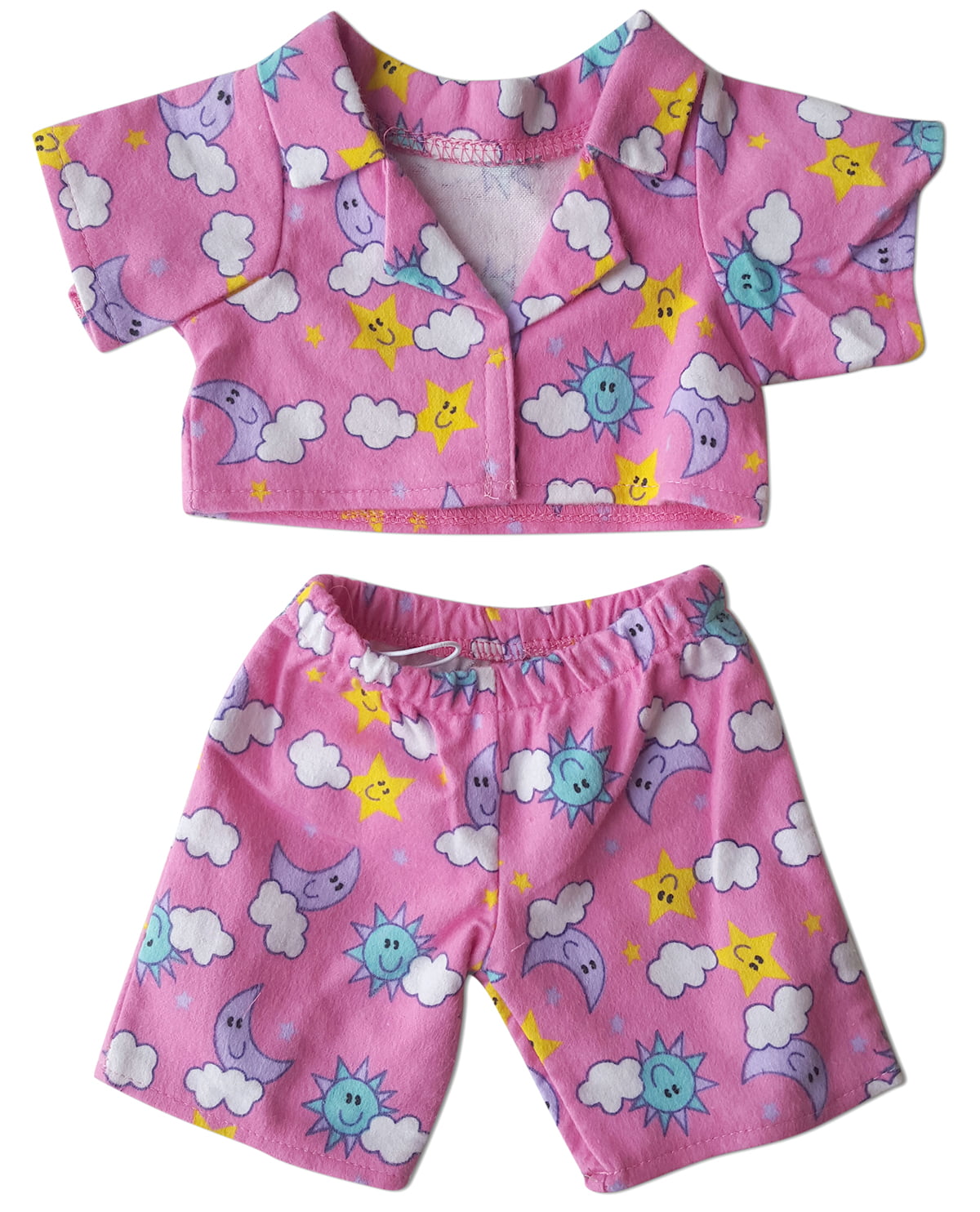 18" Build-a-bear and M Pink Cloud Pj's Outfit Teddy Bear Clothes Fits Most 14" 