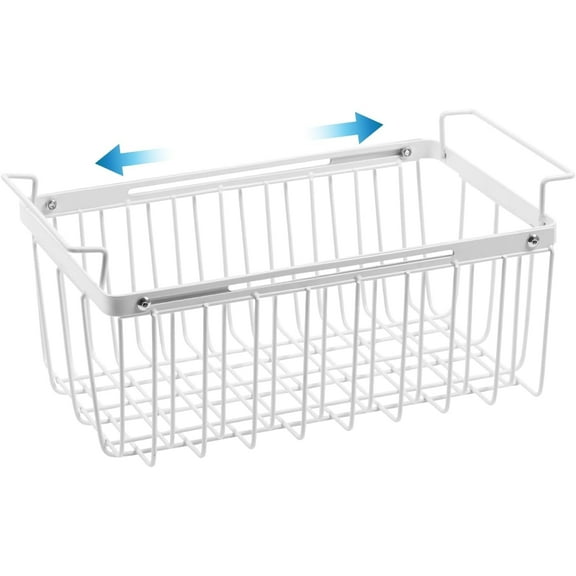 Wetheny Freezer Organizer Bins, Expandable Deep Freezer Baskets for Chest Freezer White (Pack 1)